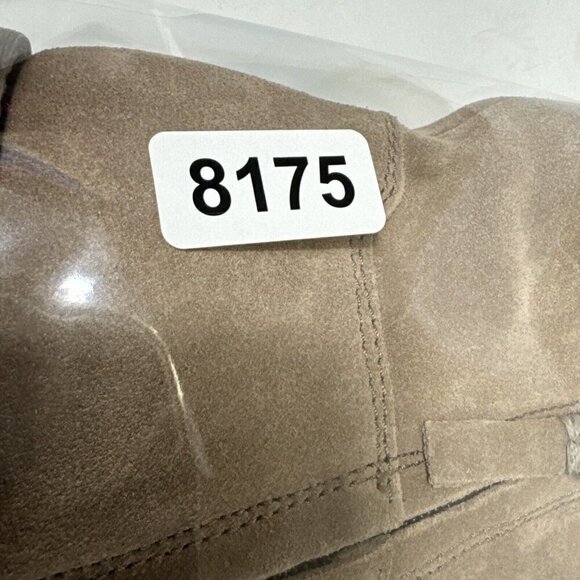 Franco Sarto Melina Bootie Women's 9M Tan Beige Suede Leather New With Flaw - Picture 10 of 12